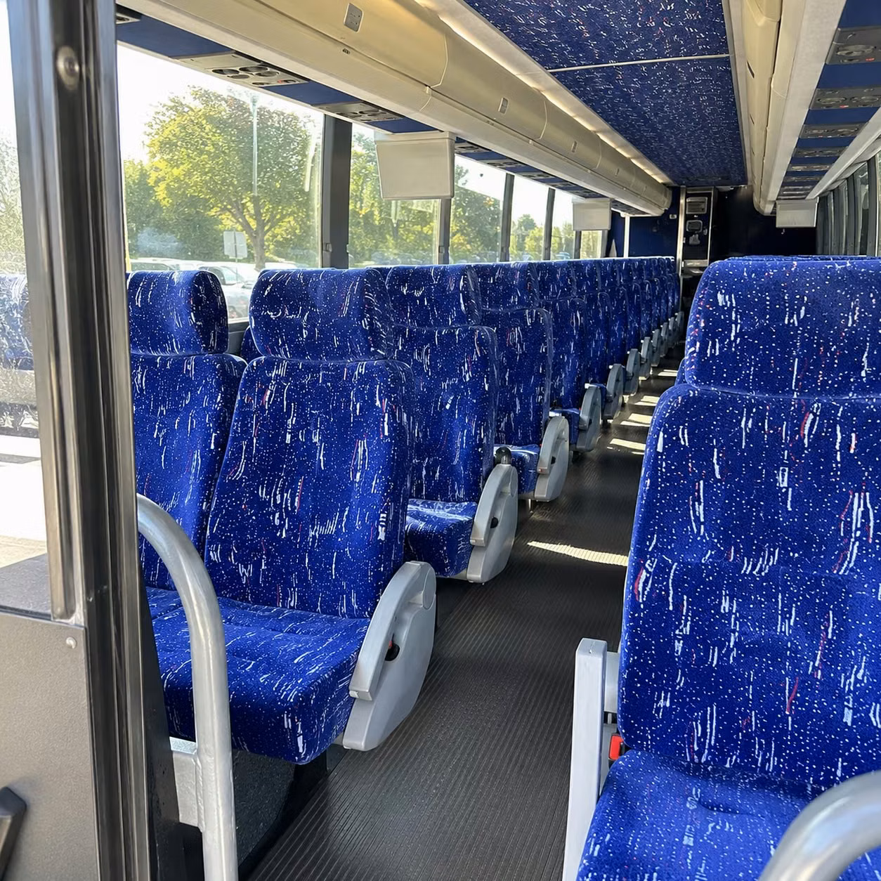 56 passenger charter bus interior