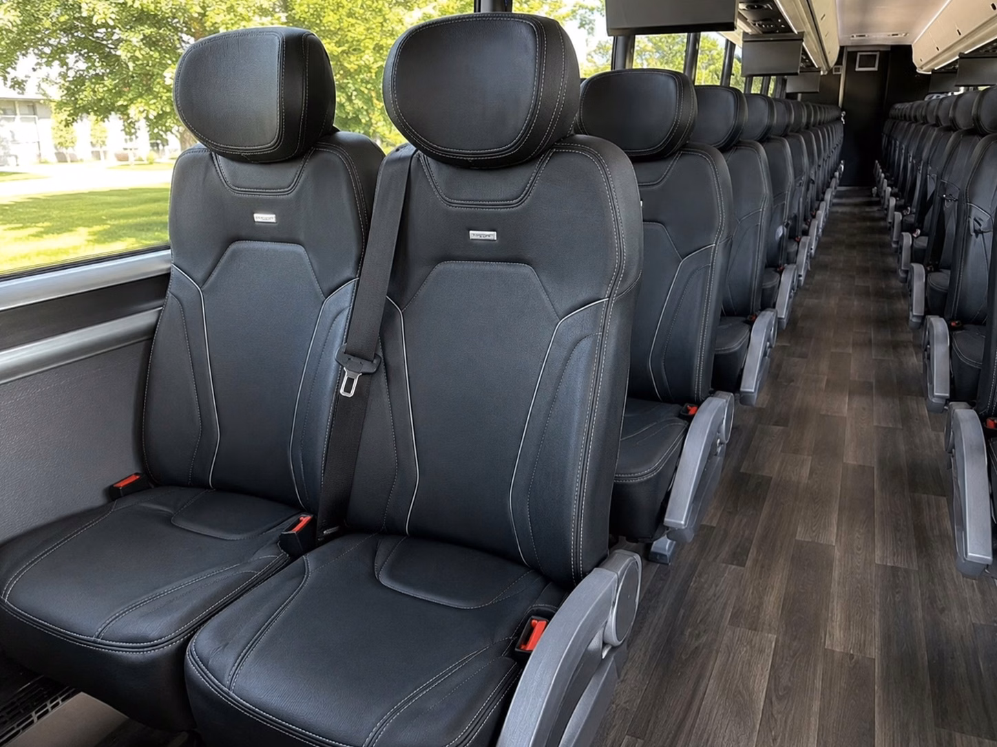 waterloo charter bus rental interior